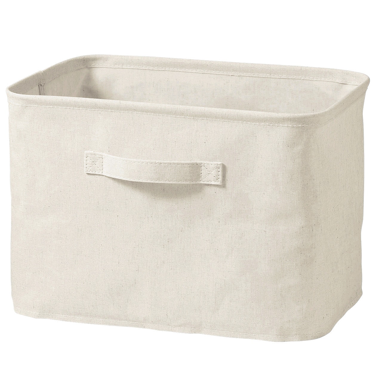ポリエステル綿麻混 ソフトボックス 長方形 中 約幅３７ 奥行２６ 高さ２６ｃｍ 天然素材 布物収納 収納ボックス 通販 無印良品