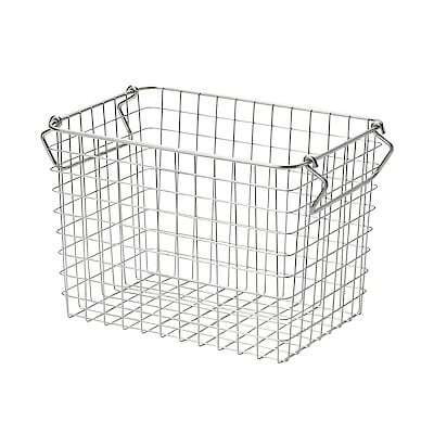 ステンレスワイヤーバスケット１　約幅２６×奥行１８×高さ１８ｃｍ