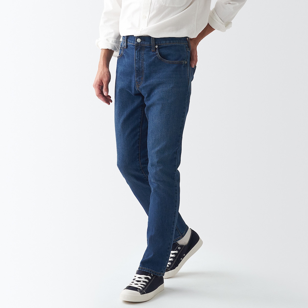 ストレッチ デニムリラックススリム 股下７６ｃｍ 紳士３０ ７６ｃｍ インディゴブルー パンツ 紳士 メンズ 通販 無印良品