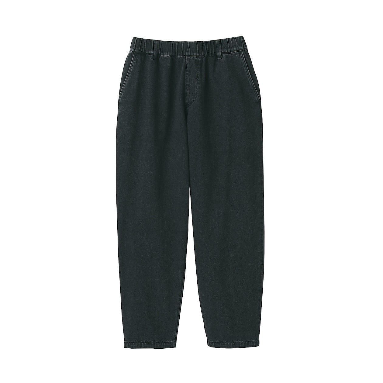 デニムワイドテーパードパンツ 男女兼用ｘｘｓ ｘｓ 黒 パンツ 婦人 レディース 通販 無印良品