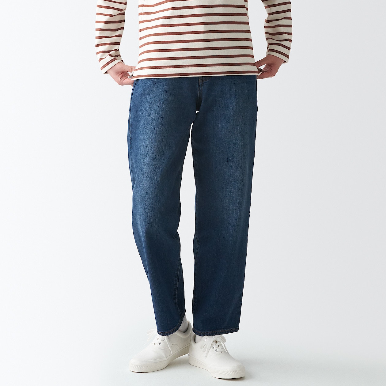 ストレッチデニムリラックスワイドパンツ 婦人２２ ５６ｃｍ インディゴブルー パンツ 婦人 レディース 通販 無印良品