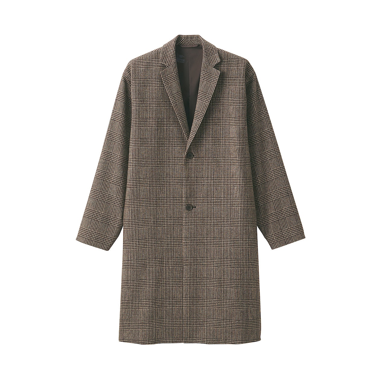 再生ウール混 チェスターコート ｓ ｍ ベ ジュチェック ジャケット コート 紳士 メンズ 通販 無印良品