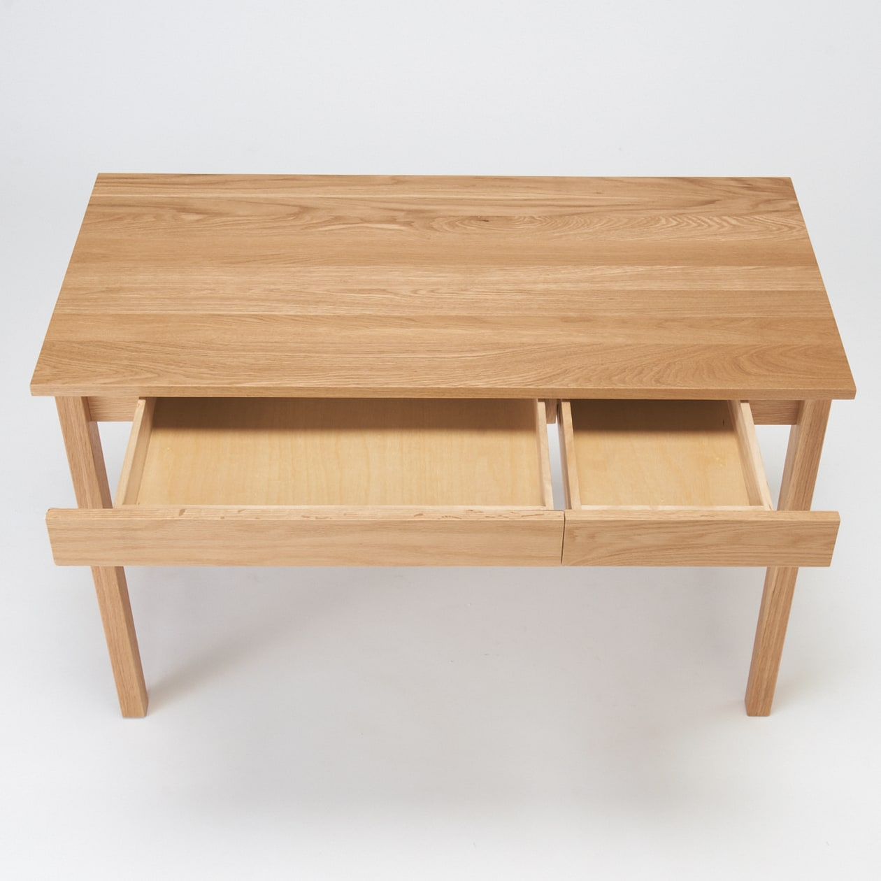 無垢材デスク（引出付）セット