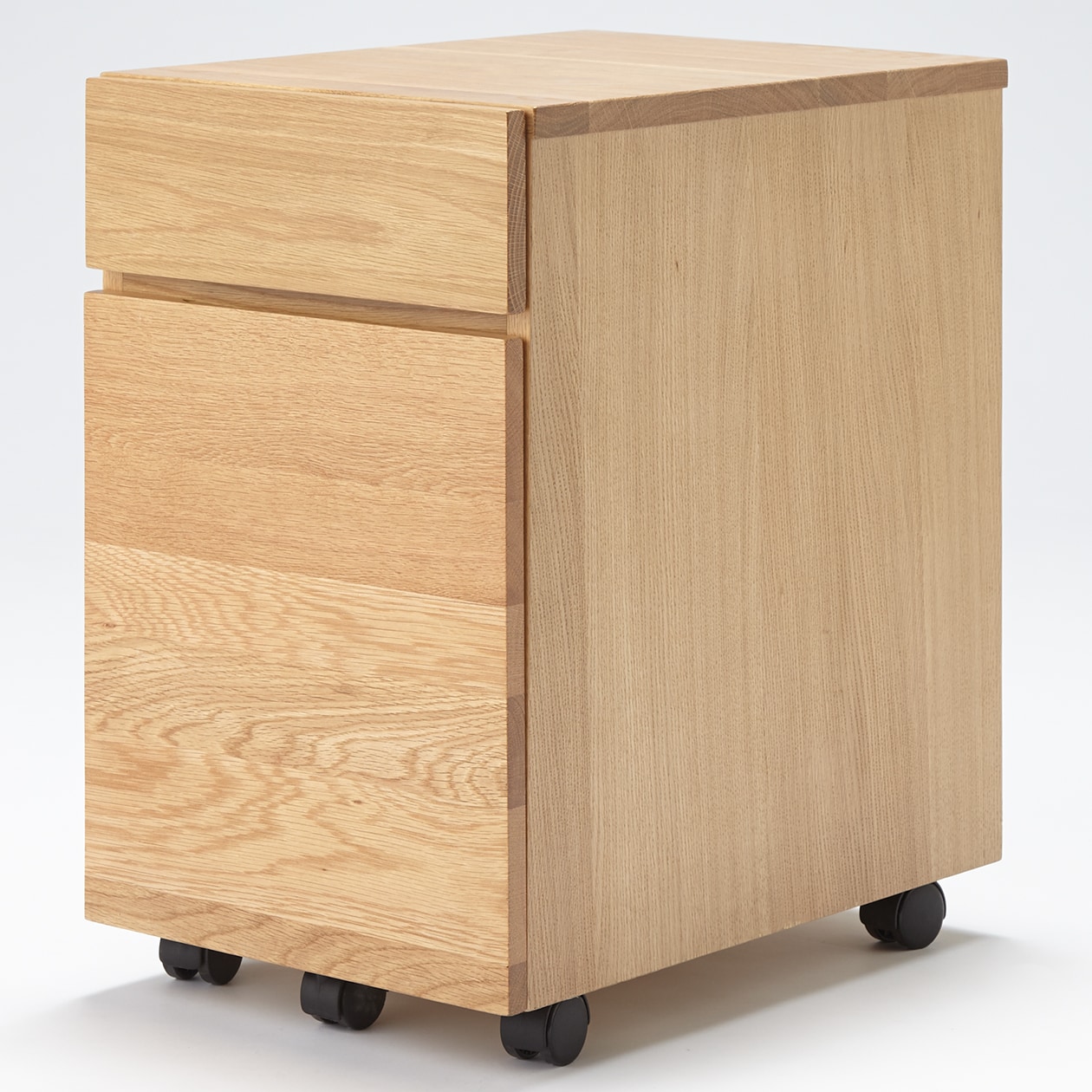 無垢材デスク（引出付）セット