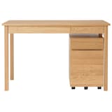 無垢材デスク（引出付）セット