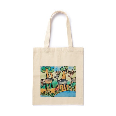 こどもの絵マイバッグａ４ 鹿 生成 マイバッグ エコバッグ 通販 無印良品
