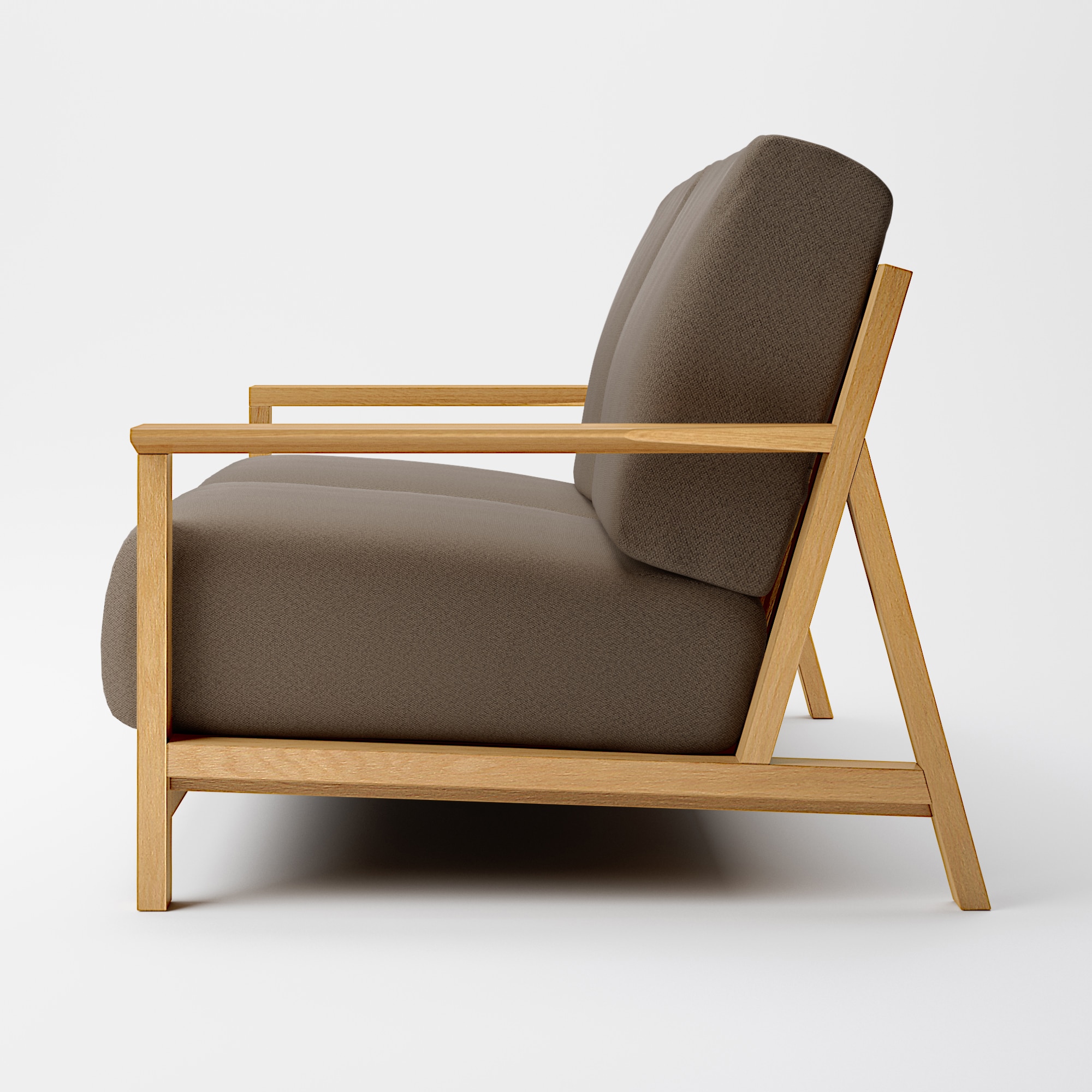 綿太番手　ソファ本体木製フレーム　ウレタンポケットコイル　２．５シーター用カバー