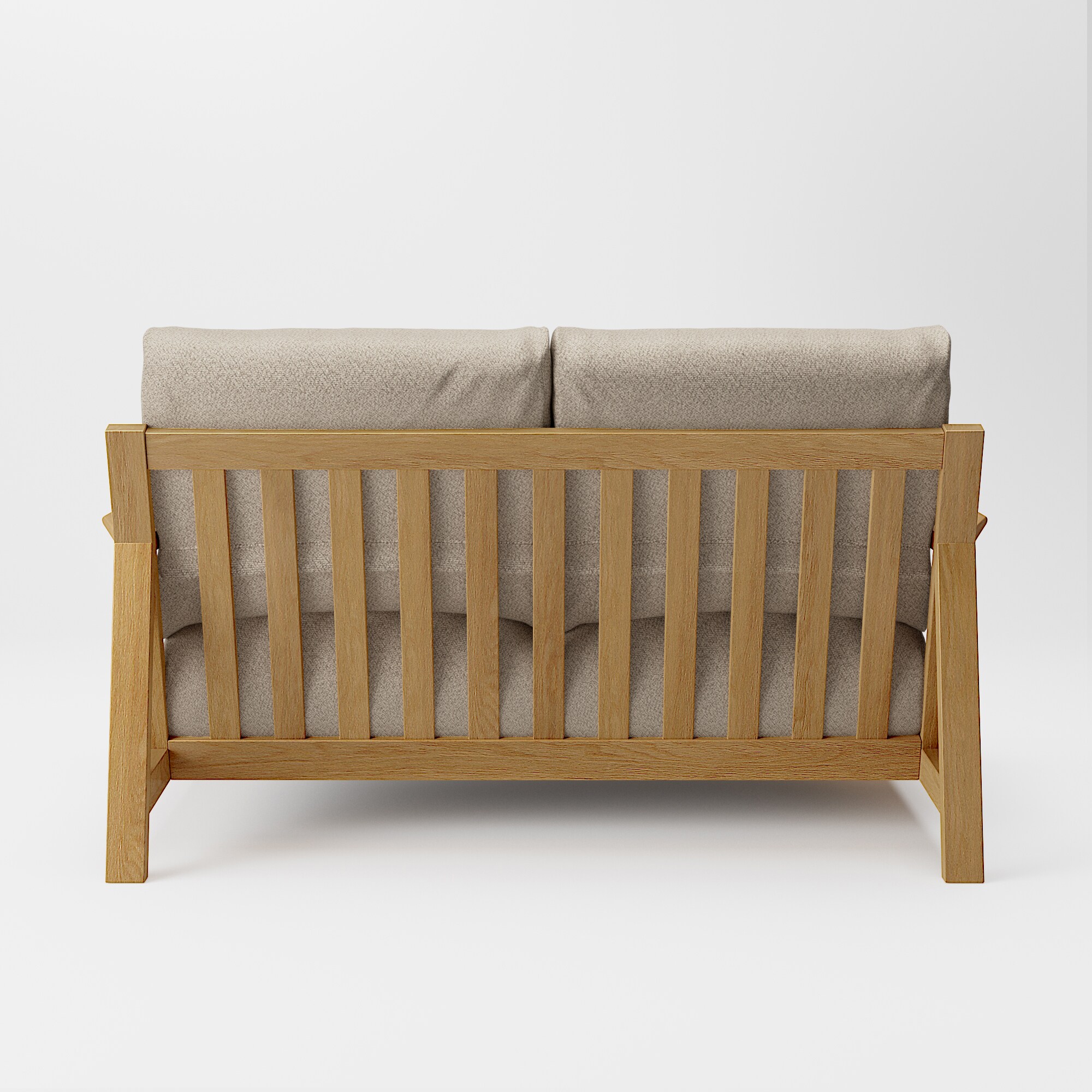 綿太番手　ソファ本体　木製フレーム　フェザーポケットコイル　２シーター用カバー