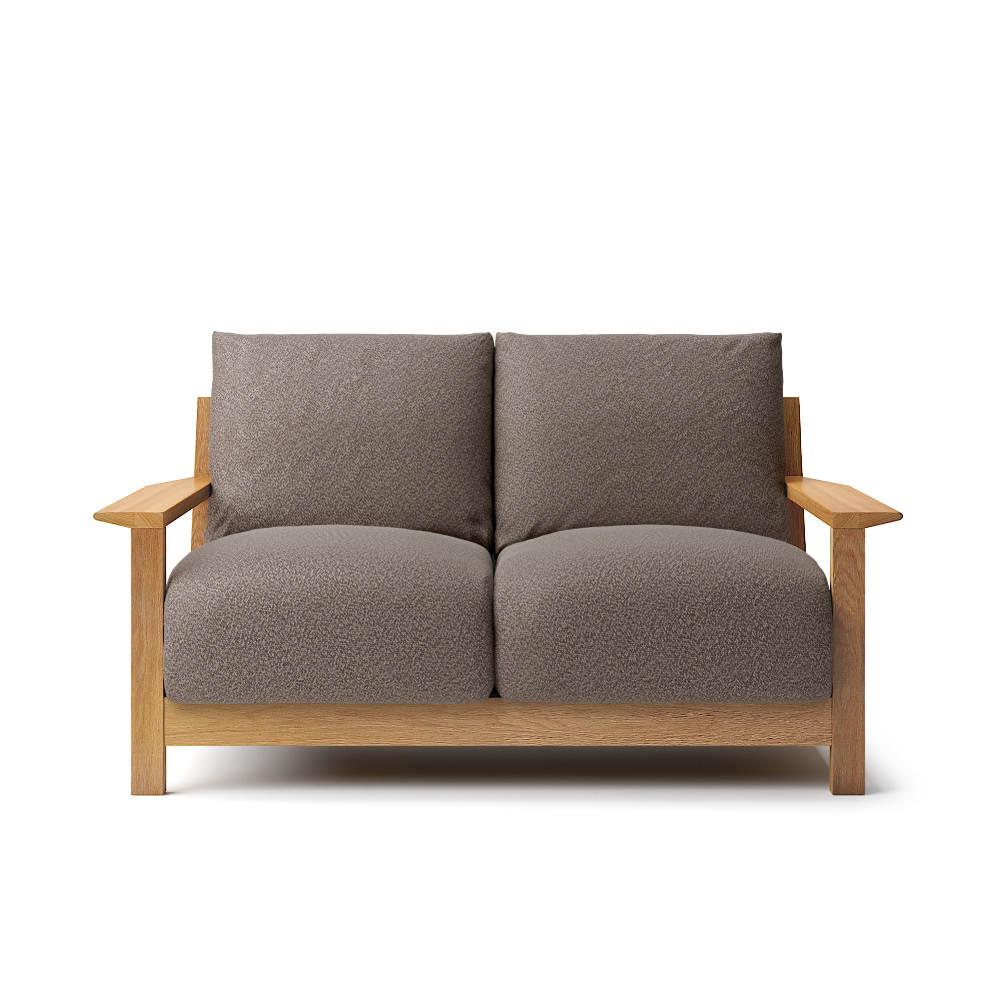 綿太番手　ソファ本体　木製フレーム　フェザーポケットコイル　２シーター用カバー