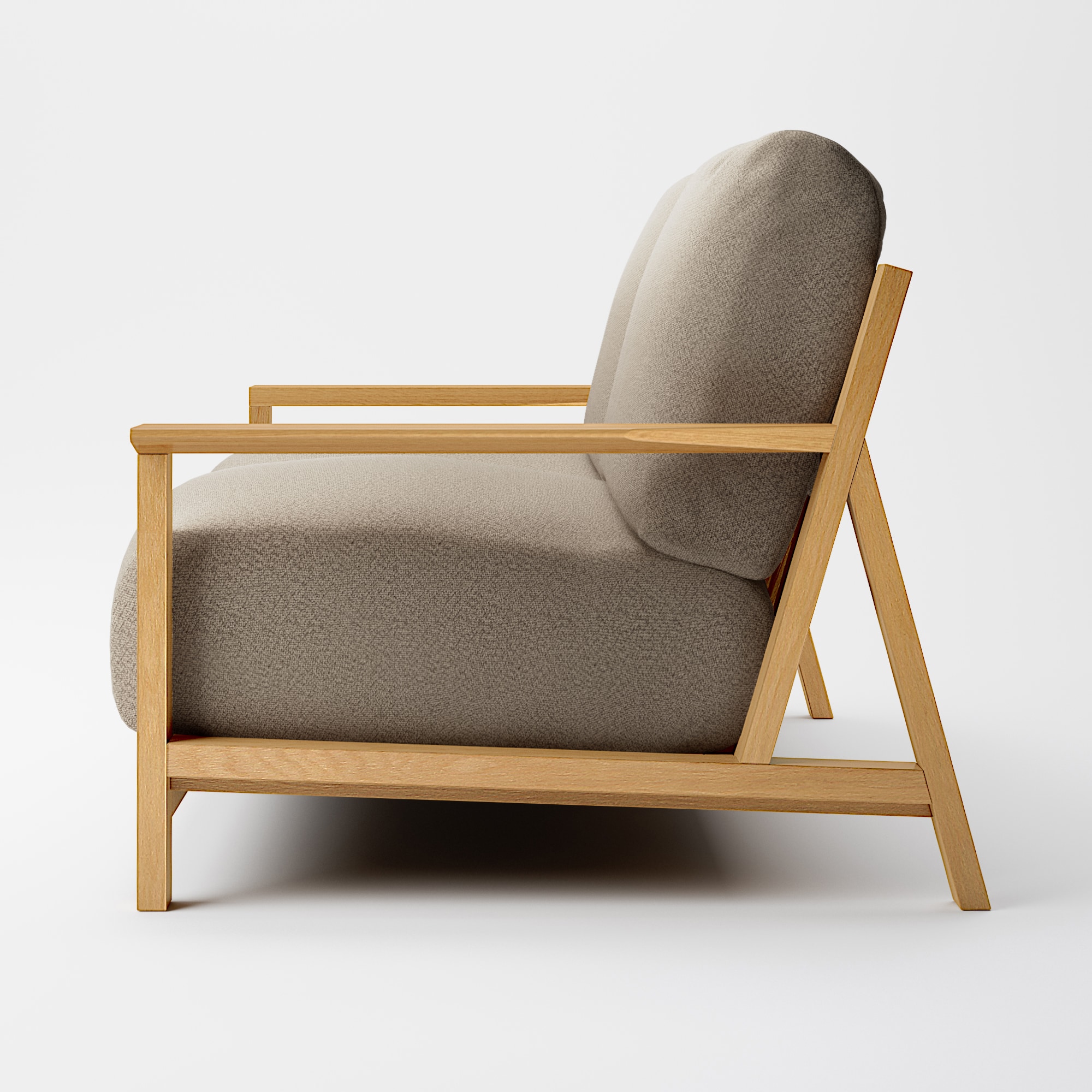 綿太番手　ソファ本体木製フレーム　フェザーポケットコイル　２．５シーター用カバー