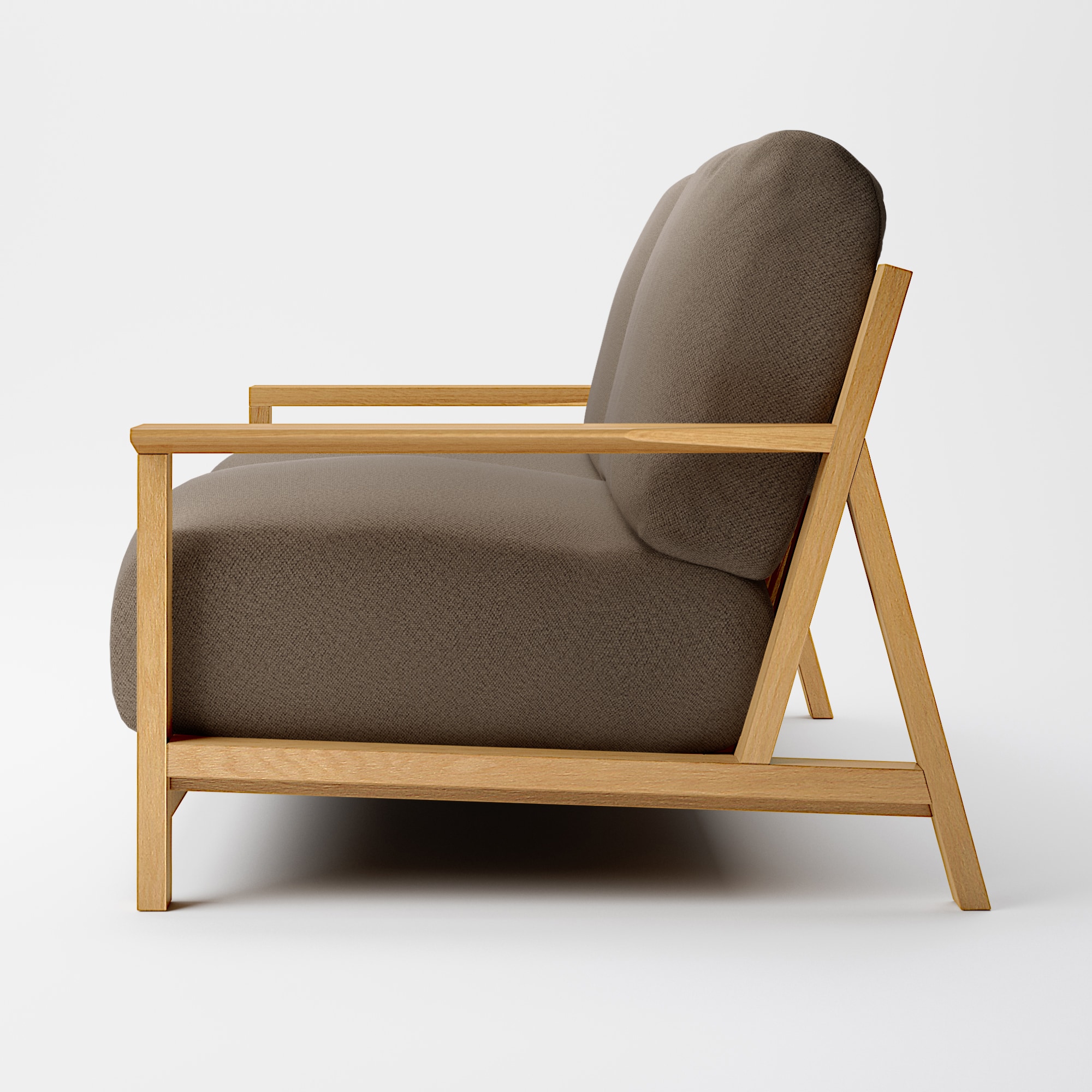 綿太番手 ソファ本体木製フレーム フェザーポケットコイル 2．5