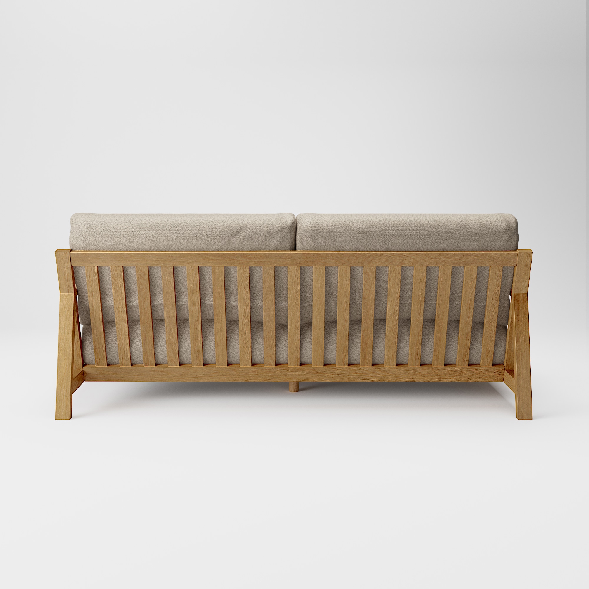 綿太番手　ソファ本体　木製フレーム　フェザーポケットコイル　３シーター用カバー