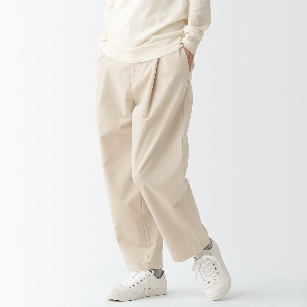 ストレッチコーデュロイタックワイドパンツ 婦人m アイボリー パンツ 婦人 レディース 通販 無印良品 ストレッチコーデュロイタックワイドパンツ 婦人m アイボリー パンツ 婦人 レディース 通販 無印良品