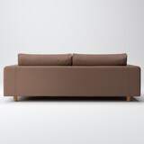 ソファ本体　麻綿平織カバー　ブラウン　セット