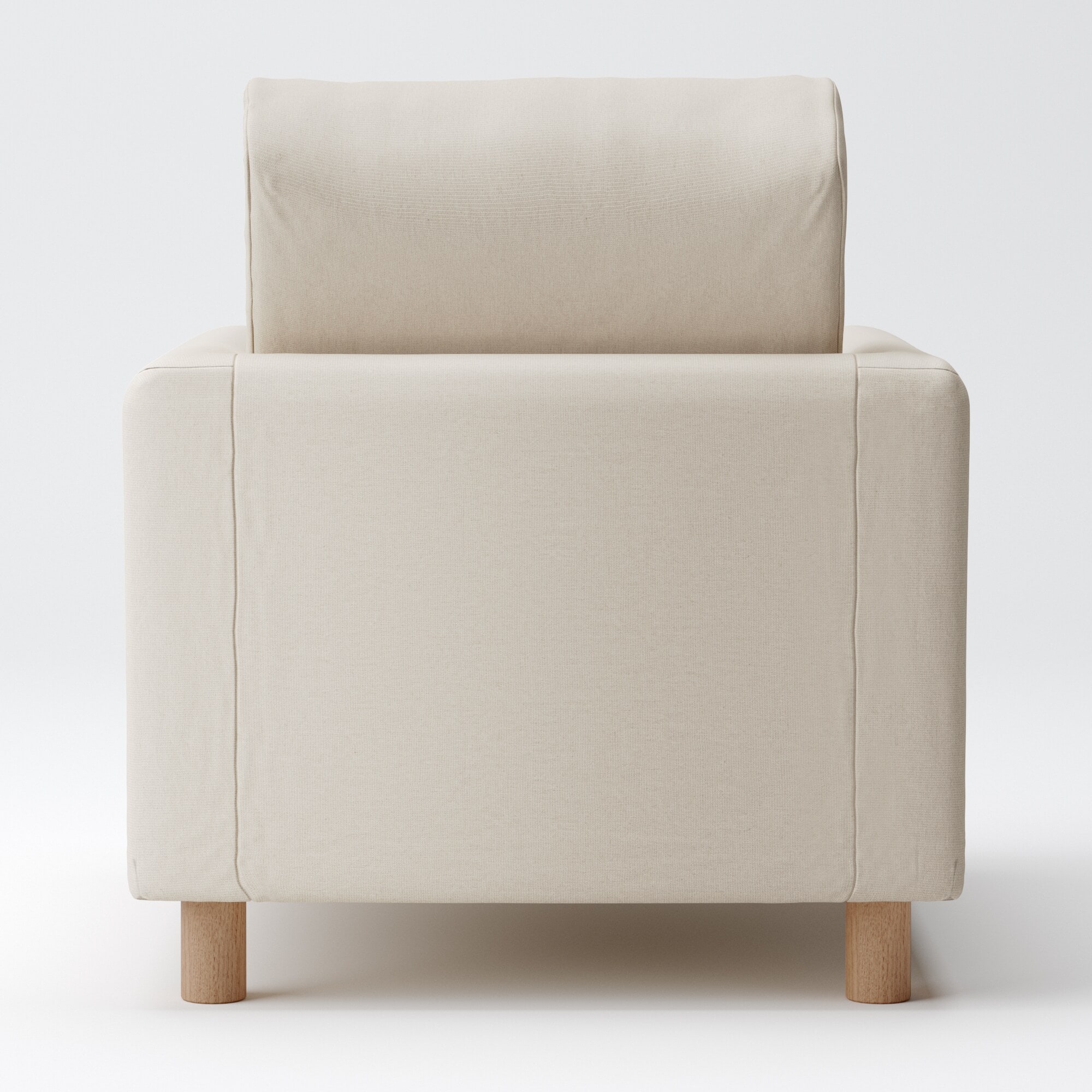 ソファ本体　麻綿平織カバー　生成　セット