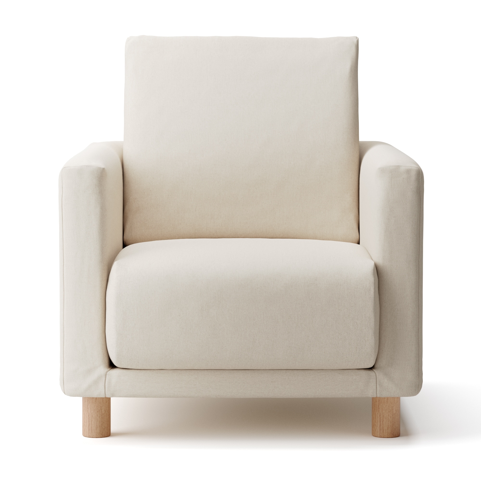 ソファ本体　麻綿平織カバー　生成　セット