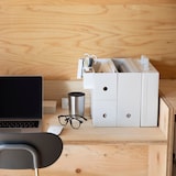 ポリプロピレンファイルボックススタンダード　１／２　ホワイトグレー