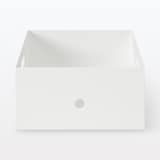 ポリプロピレンファイルボックススタンダード　１／２　ホワイトグレー