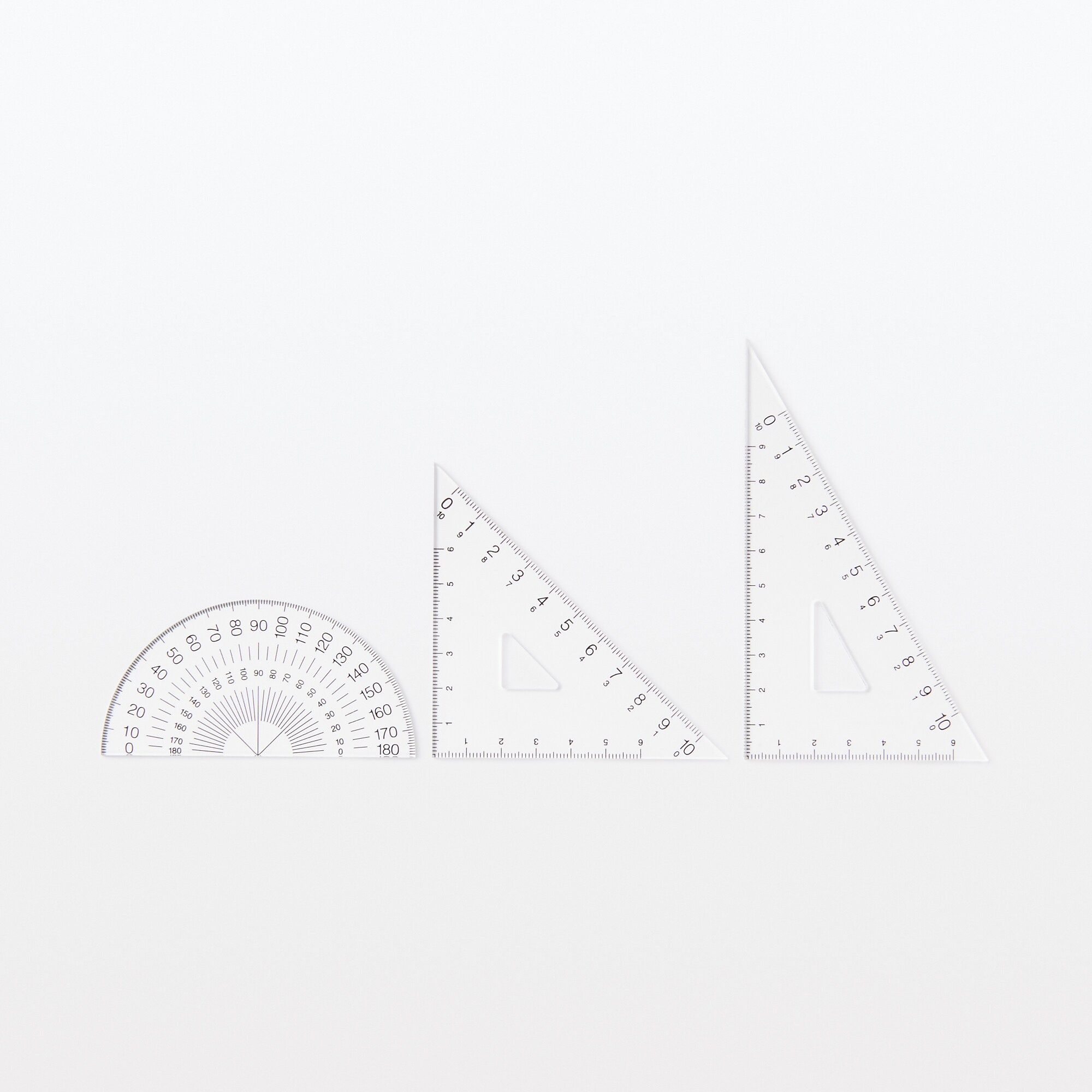 アクリル三角定規　４５度