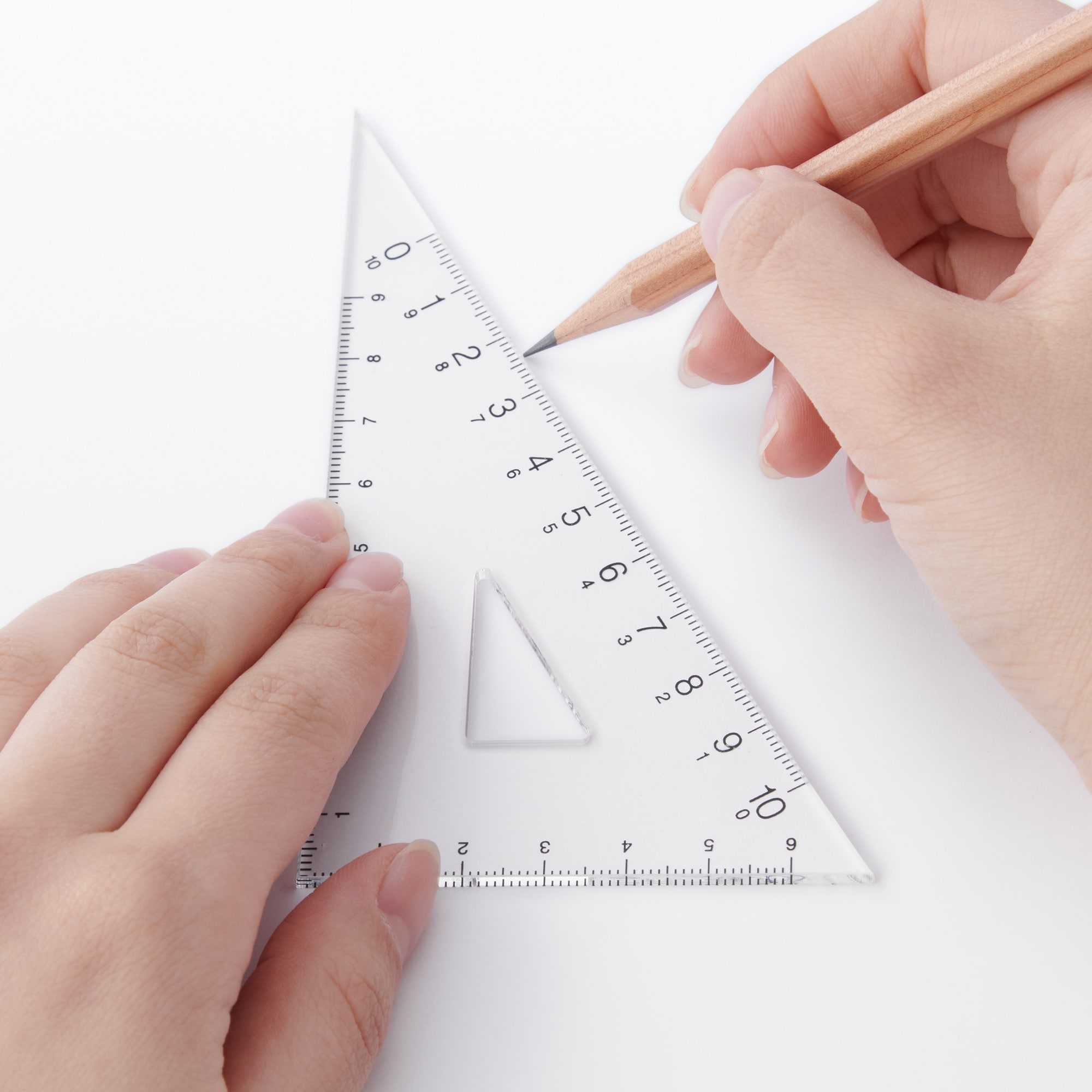 アクリル三角定規　３０度６０度