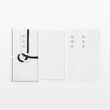 金封弔事用　短冊４枚　黒白水引　中包み付き