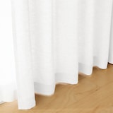麻平織プリーツカーテン／オフ白