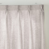 麻平織プリーツカーテン／オフ白