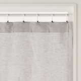 麻平織ノンプリーツカーテン／オフ白