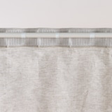 麻平織ノンプリーツカーテン／オフ白