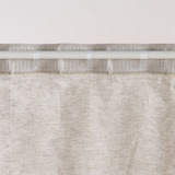 麻平織ノンプリーツカーテン／ライトベージュ