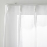 ポリエステルスラブボイルプリーツカーテン／オフ白