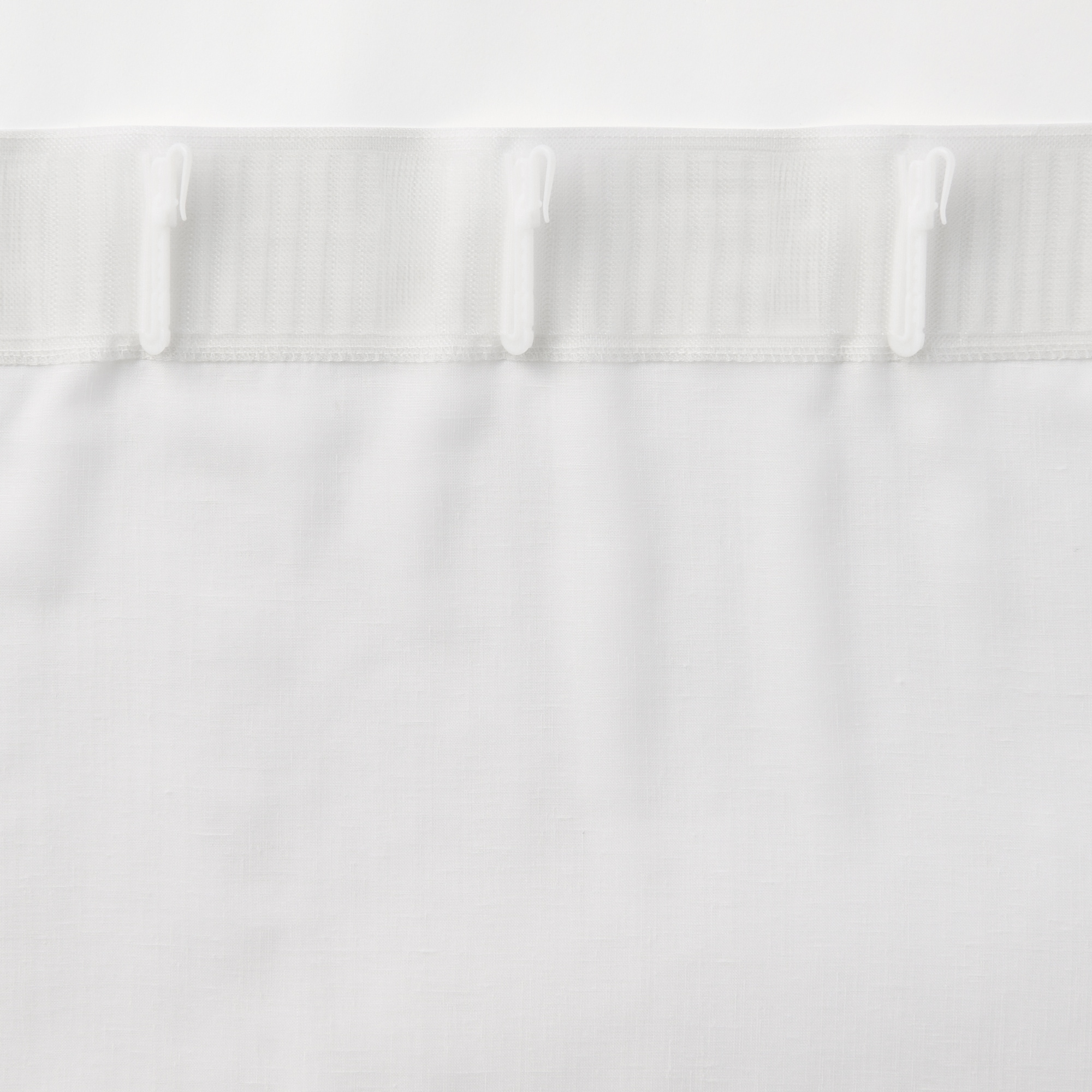 ポリエステルスラブボイルノンプリーツカーテン／オフ白