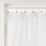 ポリエステルスラブボイルノンプリーツカーテン／オフ白