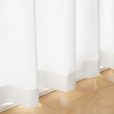 花粉をキャッチし熱を通しにくいレースプリーツカーテン／オフ白