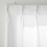 花粉をキャッチし熱を通しにくいレースプリーツカーテン／オフ白
