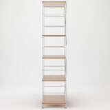 ステンレスユニットシェルフ　オーク材棚セット　ワイド　大