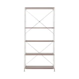 ステンレスユニットシェルフ　ウォールナット材棚セット　ワイド　大