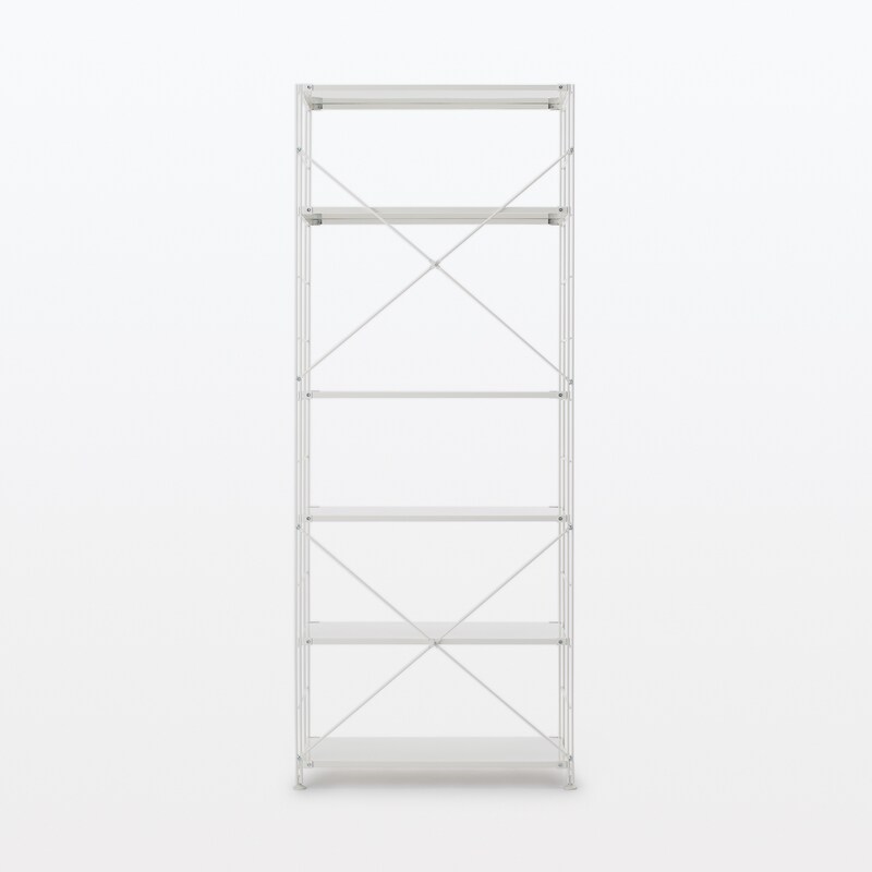 スチールユニットシェルフ スチール棚セット 特大 ライトグレー  