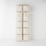 スチールユニットシェルフ　スチール棚セット　特大　ライトグレー