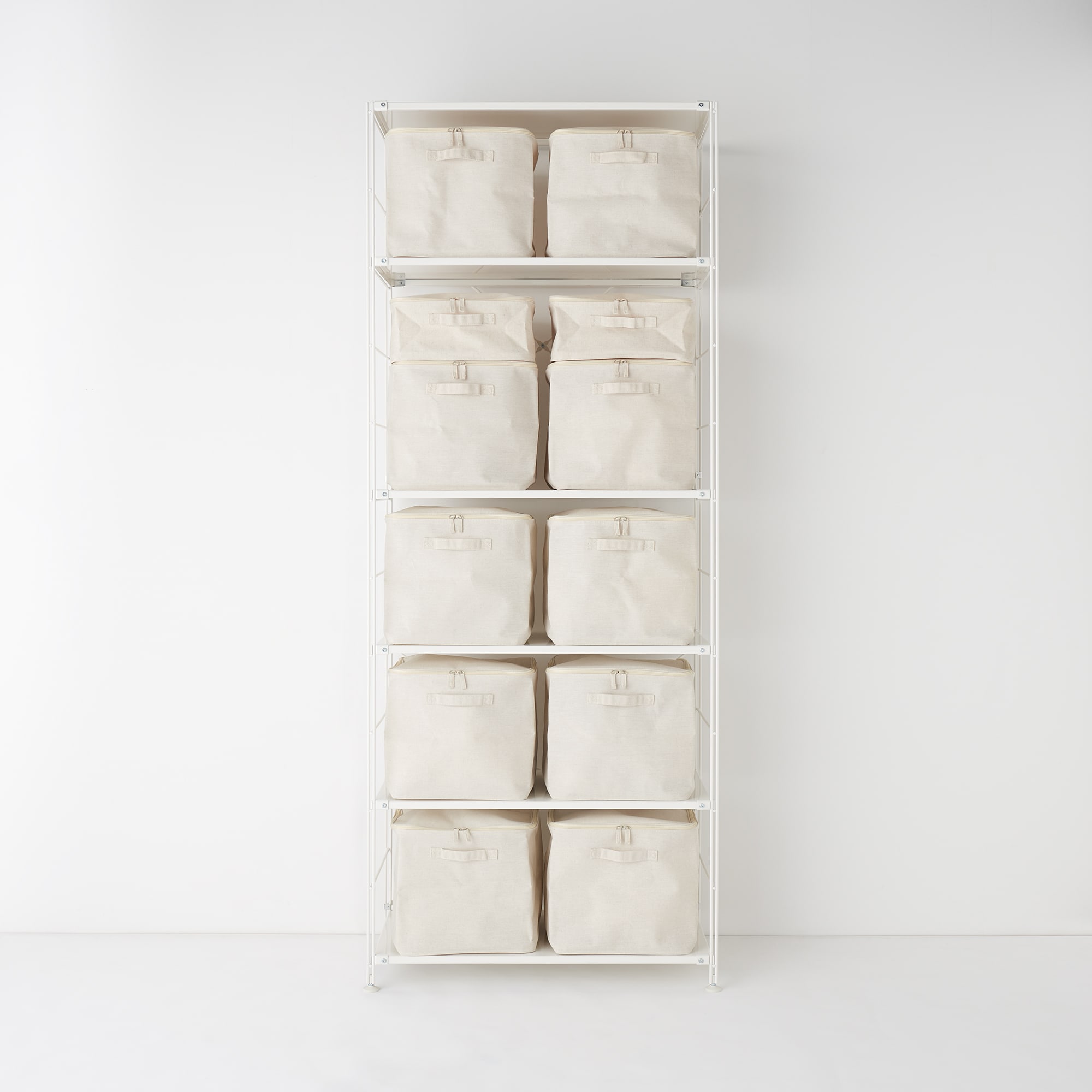 スチールユニットシェルフ　スチール棚セット　特大　ライトグレー