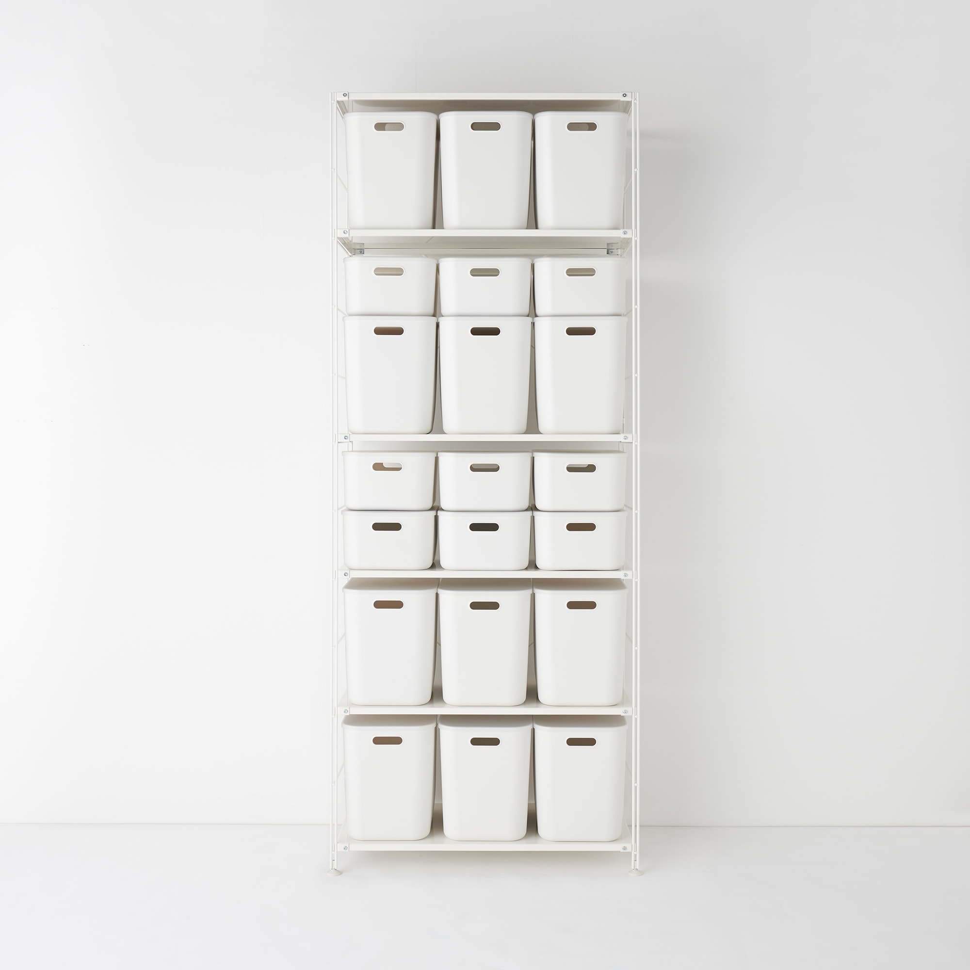 スチールユニットシェルフ　スチール棚セット　特大　ライトグレー