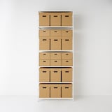 スチールユニットシェルフ　スチール棚セット　特大　ライトグレー