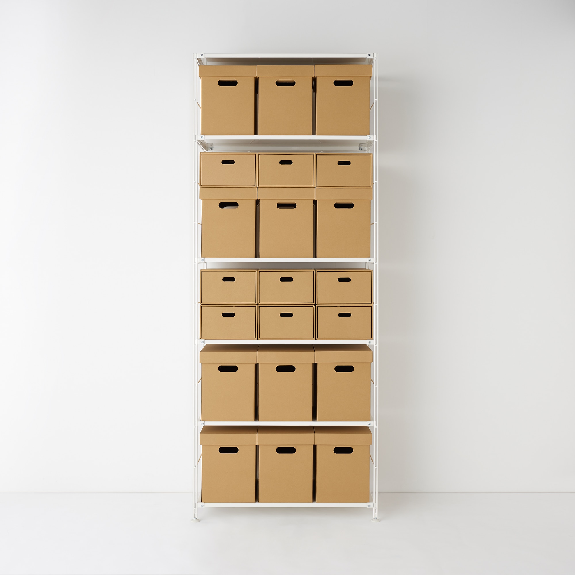 スチールユニットシェルフ　スチール棚セット　特大　ライトグレー