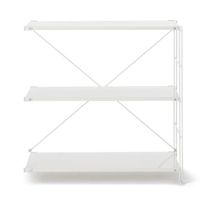 無印良品/MUJI やわ スチールユニットシェルフ 奥行25cm 棚板9枚 ハイ  