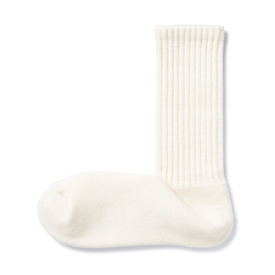 足なり直角 ウール入り厚手 靴下 紳士 ２８ ３０ｃｍ オフ白 通販 無印良品