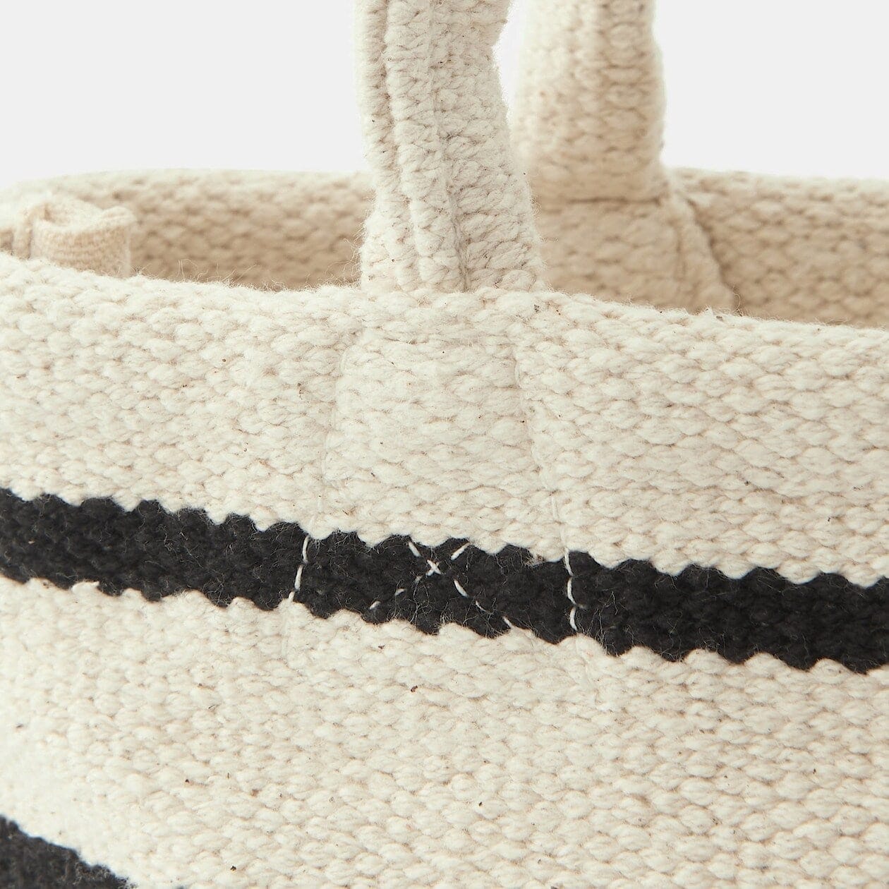 インドの手織り ミニトートバッグ（ボーダー） 生成ボーダー | トートバッグ 通販 | 無印良品