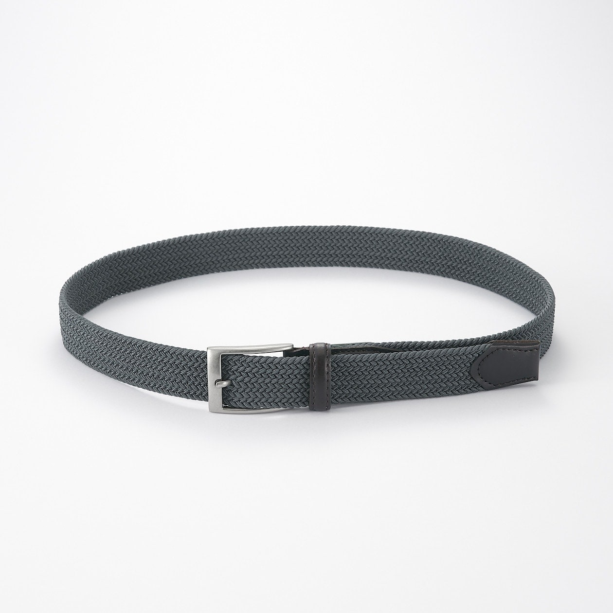 自由な位置で留められる ストレッチベルト グレー ベルト 通販 無印良品