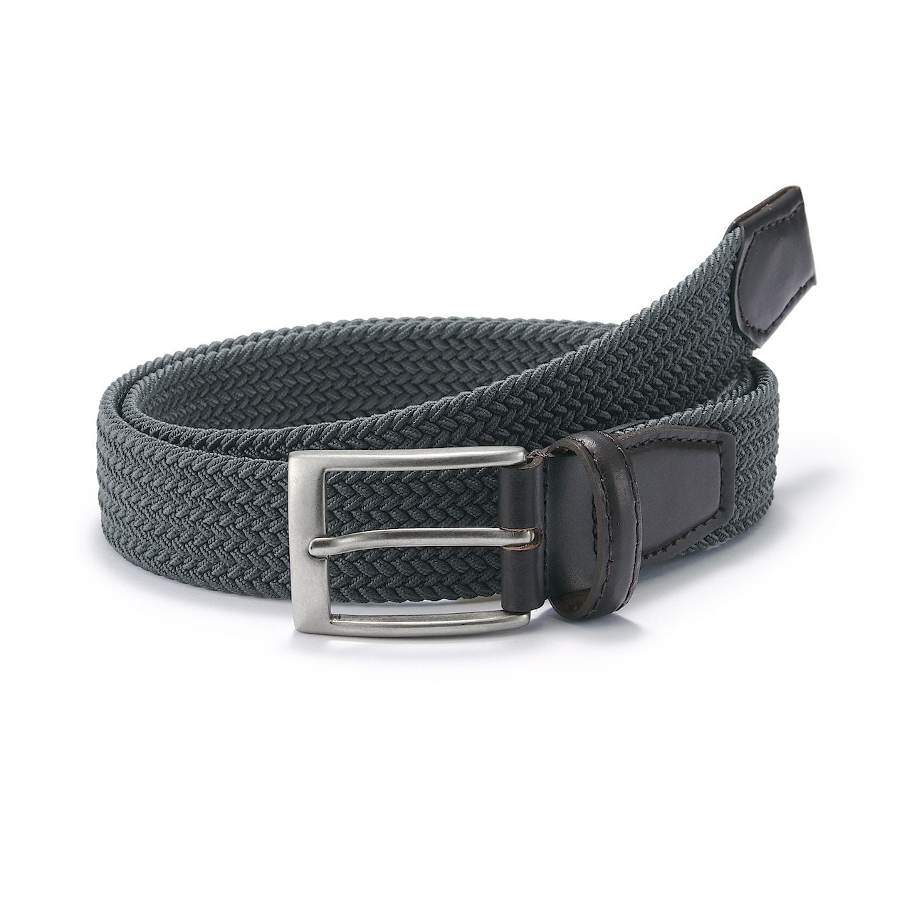 自由な位置で留められる ストレッチベルト グレー ベルト 通販 無印良品