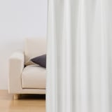 熱を通しにくく透けにくいレースプリーツカーテン／オフ白