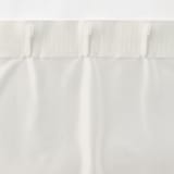 熱を通しにくく透けにくいレースノンプリーツカーテン／オフ白